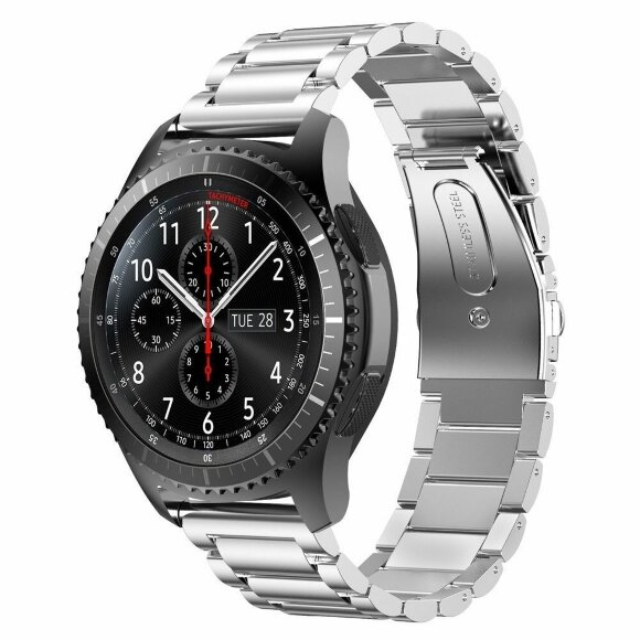 Стальной браслет Solid Stainless для Samsung Gear S3 Frontier / S3 Classic / Galaxy Watch 46мм / Watch 3 (45мм) (серебряный) Стальной браслет Solid Stainless для Samsung Gear S3 Frontier / S3 Classic / Galaxy Watch 46мм / Watch 3 (45мм) (серебряный)