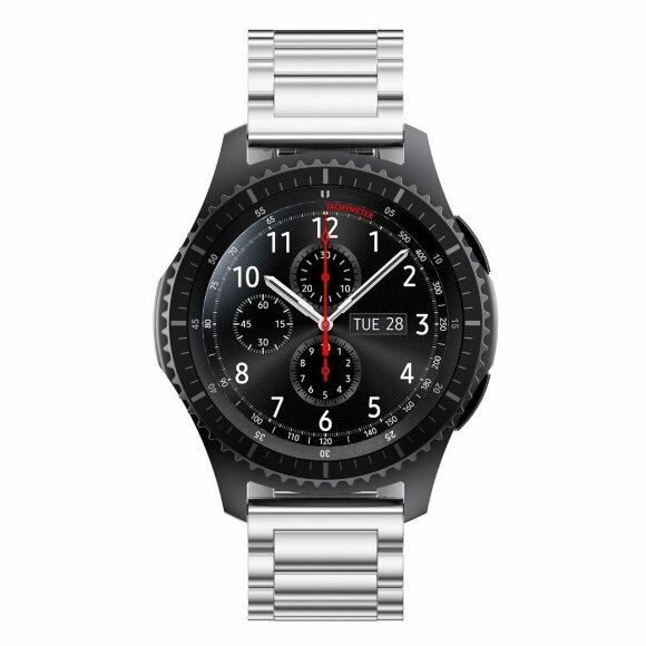 Стальной браслет Solid Stainless для Samsung Gear S3 Frontier / S3 Classic / Galaxy Watch 46мм / Watch 3 (45мм) (серебряный) Стальной браслет Solid Stainless для Samsung Gear S3 Frontier / S3 Classic / Galaxy Watch 46мм / Watch 3 (45мм) (серебряный)