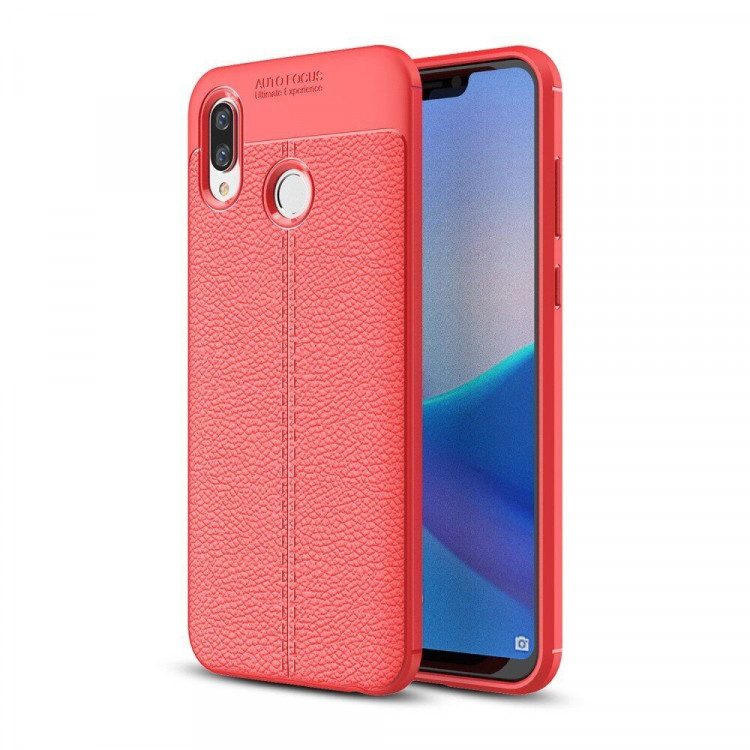 Чехол-накладка Litchi Grain для Huawei Honor Play (красный)