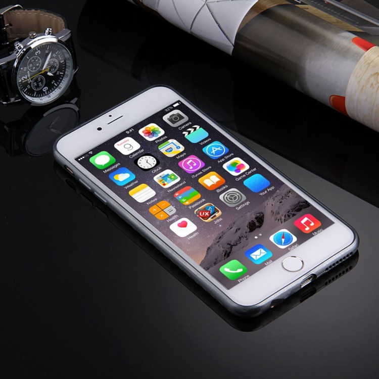 Чехол-накладка Artistic Carbon для iPhone 6 Plus / 6S Plus (серебряный)