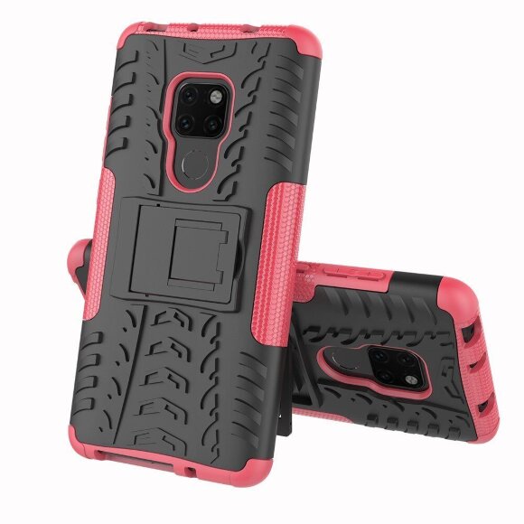 Чехол Hybrid Armor для Huawei Mate 20 (черный + розовый)