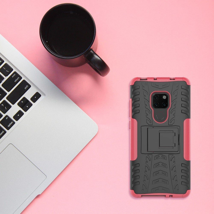 Чехол Hybrid Armor для Huawei Mate 20 (черный + розовый)