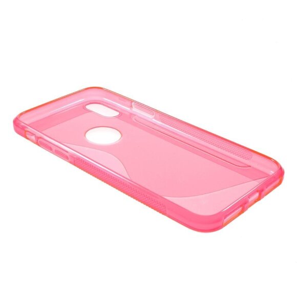 Нескользящий чехол для iPhone X / ХS (малиновый) Нескользящий чехол для iPhone X / ХS (малиновый)