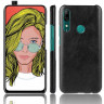 Кожаная накладка-чехол для Huawei P Smart Z / Honor 9X (STK-LX1) (черный)