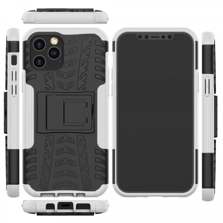 Чехол Hybrid Armor для iPhone 12 Pro Max (черный + белый)