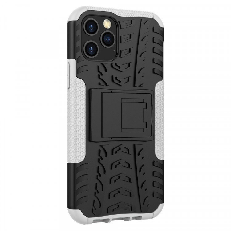 Чехол Hybrid Armor для iPhone 12 Pro Max (черный + белый)