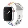 Спортивный ремешок с отверстиями для Apple Watch 42 и 44мм (радуга)