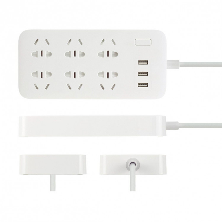 Удлинитель Xiaomi Mi Power Strip 6 - 1,8 метра (белый)