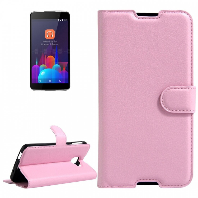 Чехол с визитницей для Alcatel IDOL 4S 6070K (розовый)