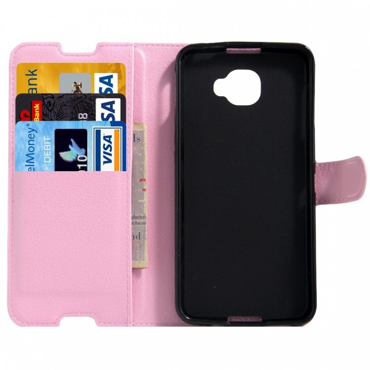 Чехол с визитницей для Alcatel IDOL 4S 6070K (розовый)
