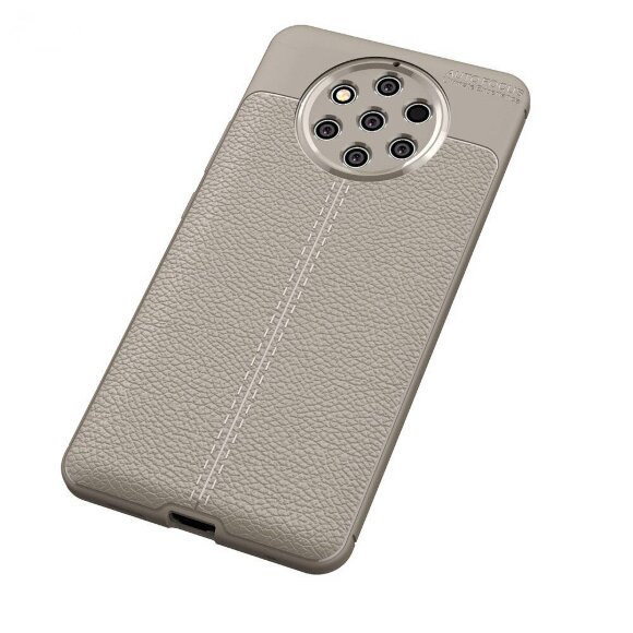 Чехол-накладка Litchi Grain для Nokia 9 PureView (серый) Чехол-накладка Litchi Grain для Nokia 9 PureView (серый)