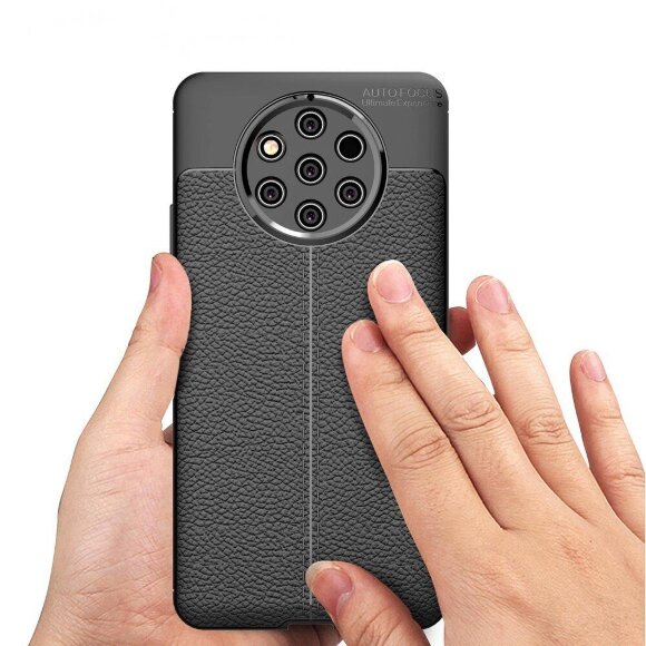 Чехол-накладка Litchi Grain для Nokia 9 PureView (серый) Чехол-накладка Litchi Grain для Nokia 9 PureView (серый)