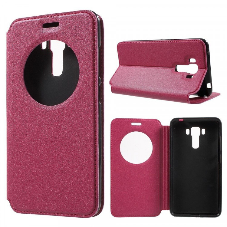 Чехол с окном ASUS 3 Laser ZC551KL (малиновый)