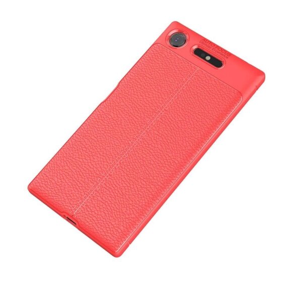 Чехол-накладка Litchi Grain для Sony Xperia XZ1 (красный) Чехол-накладка Litchi Grain для Sony Xperia XZ1 (красный)