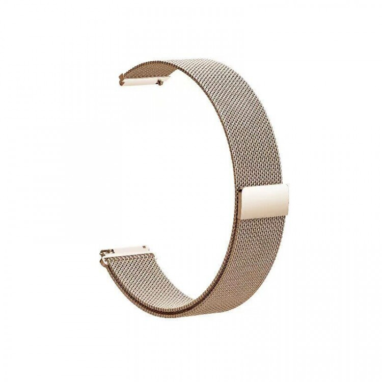 Браслет Миланская петля для Huawei Watch Fit Mini и часов с креплением 16мм (золотой)