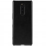 Кожаная накладка-чехол Litchi Texture для Sony Xperia 1 (черный)