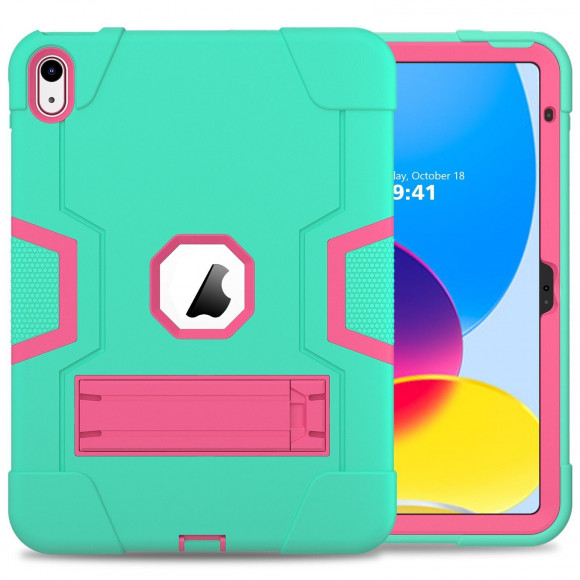 Противоударный гибридный чехол для iPad 10 2022 - 10,9 дюйма (зеленый) Противоударный гибридный чехол для iPad 10 2022 - 10,9 дюйма (зеленый)