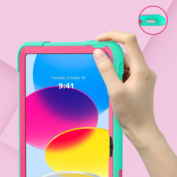 Противоударный гибридный чехол для iPad 10 2022 - 10,9 дюйма (зеленый) Противоударный гибридный чехол для iPad 10 2022 - 10,9 дюйма (зеленый)