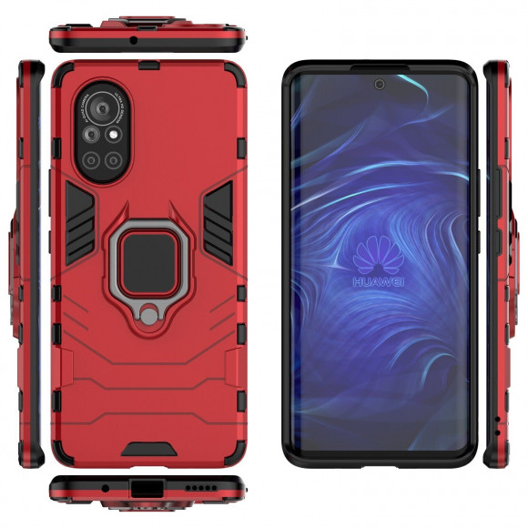 Чехол Armor Ring Holder для HUAWEI nova 8 (красный)