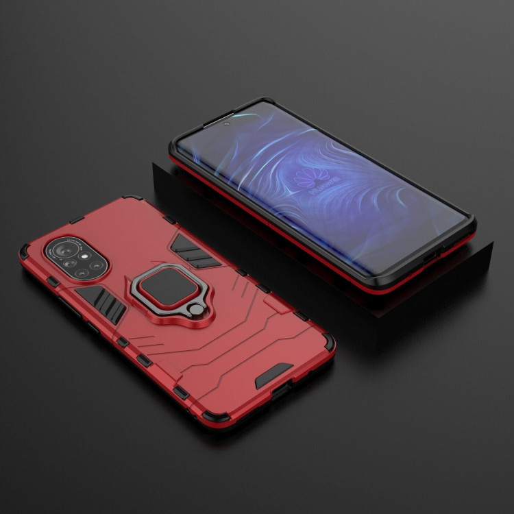 Чехол Armor Ring Holder для HUAWEI nova 8 (красный)