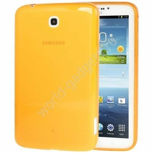 Пластиковый TPU чехол для Samsung Galaxy Tab 3 / P3200 (7.0") (оранжевый)