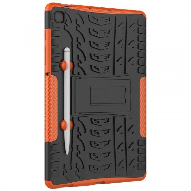 Чехол Hybrid Armor для Samsung Galaxy Tab S6 Lite (черный + оранжевый)