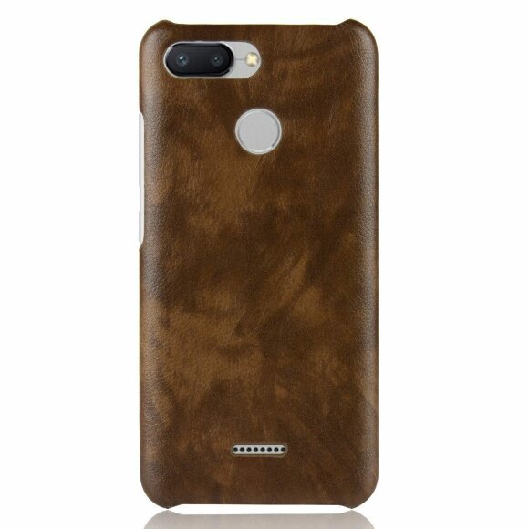 Чехол Litchi Texture для Xiaomi Redmi 6 (коричневый) Чехол Litchi Texture для Xiaomi Redmi 6 (коричневый)