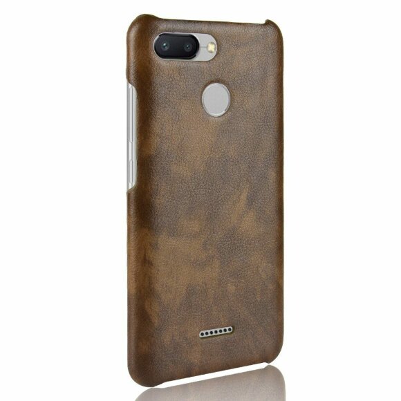 Чехол Litchi Texture для Xiaomi Redmi 6 (коричневый) Чехол Litchi Texture для Xiaomi Redmi 6 (коричневый)