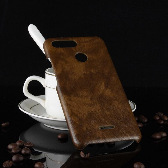 Чехол Litchi Texture для Xiaomi Redmi 6 (коричневый) Чехол Litchi Texture для Xiaomi Redmi 6 (коричневый)