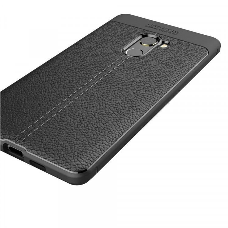 Чехол-накладка Litchi Grain для Xiaomi Mi Mix 2 (черный)