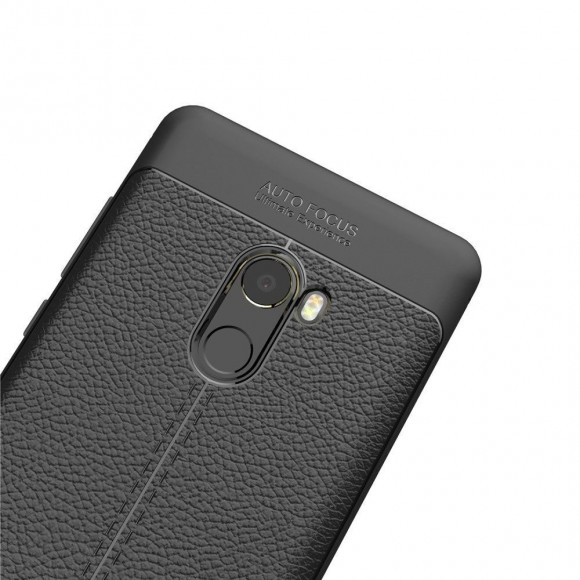 Чехол-накладка Litchi Grain для Xiaomi Mi Mix 2 (черный)