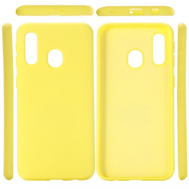 Силиконовый чехол Mobile Shell для Samsung Galaxy A30 / Galaxy A20 (желтый)