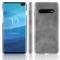 Кожаная накладка-чехол Litchi Texture для Samsung Galaxy S10+ (Plus) (серый)