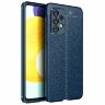 Чехол-накладка Litchi Grain для Samsung Galaxy A33 5G (темно-синий)