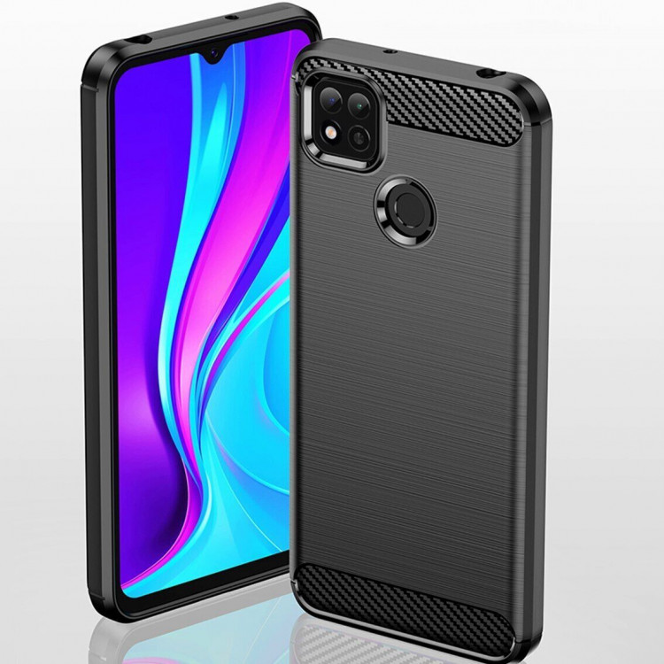 Чехол-накладка Carbon Fibre для Xiaomi Redmi 10A (черный)