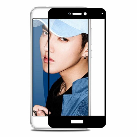 Защитное стекло 3D для Huawei Honor 8 lite (черный)