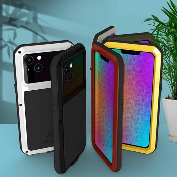 Гибридный чехол LOVE MEI для iPhone 14 (белый) Гибридный чехол LOVE MEI для iPhone 14 (белый)