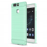 Чехол-накладка Carbon Fibre для Huawei P9 (сине-зеленый)