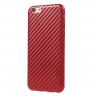 Чехол-накладка Artistic Carbon для iPhone 6 Plus / 6S Plus (красный)