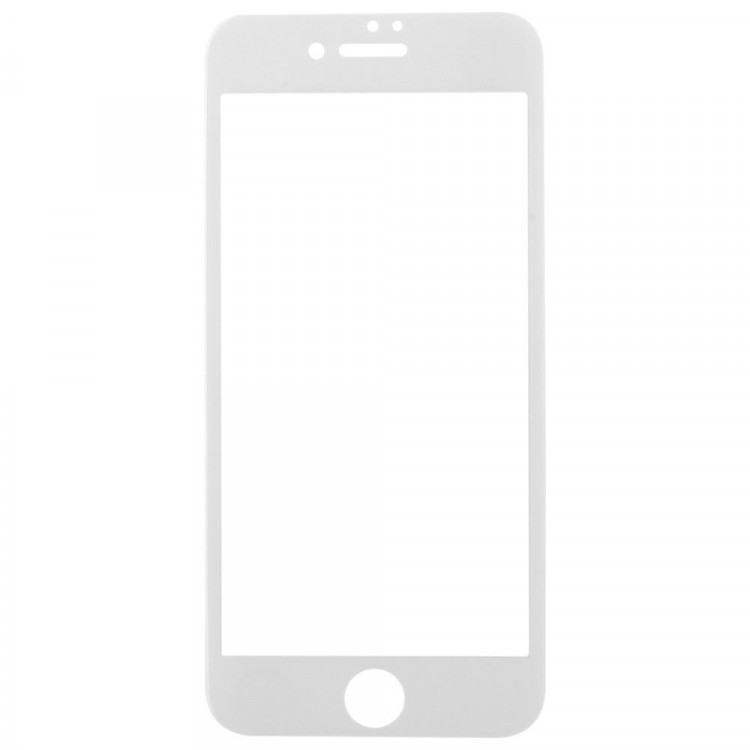 Защитное стекло 3D для iPhone 6 (белая окантовка)