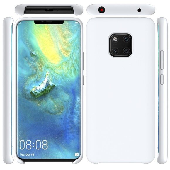Силиконовый чехол Mobile Shell для Huawei Mate 20 Pro (белый) Силиконовый чехол Mobile Shell для Huawei Mate 20 Pro (белый)