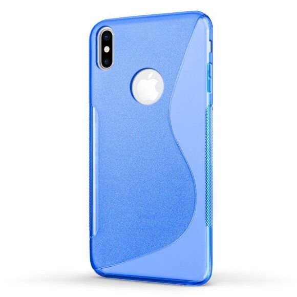 Нескользящий чехол для iPhone X / ХS (голубой)