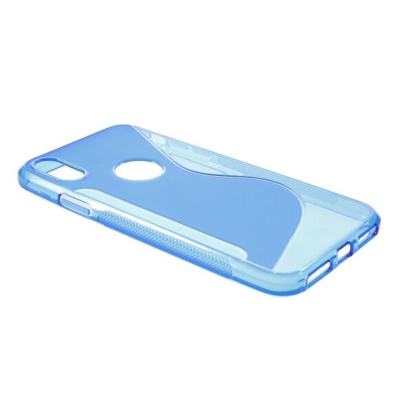 Нескользящий чехол для iPhone X / ХS (голубой)