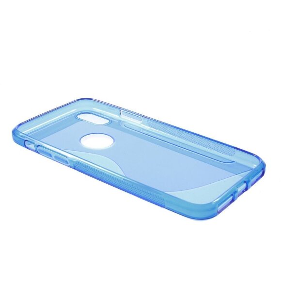 Нескользящий чехол для iPhone X / ХS (голубой)
