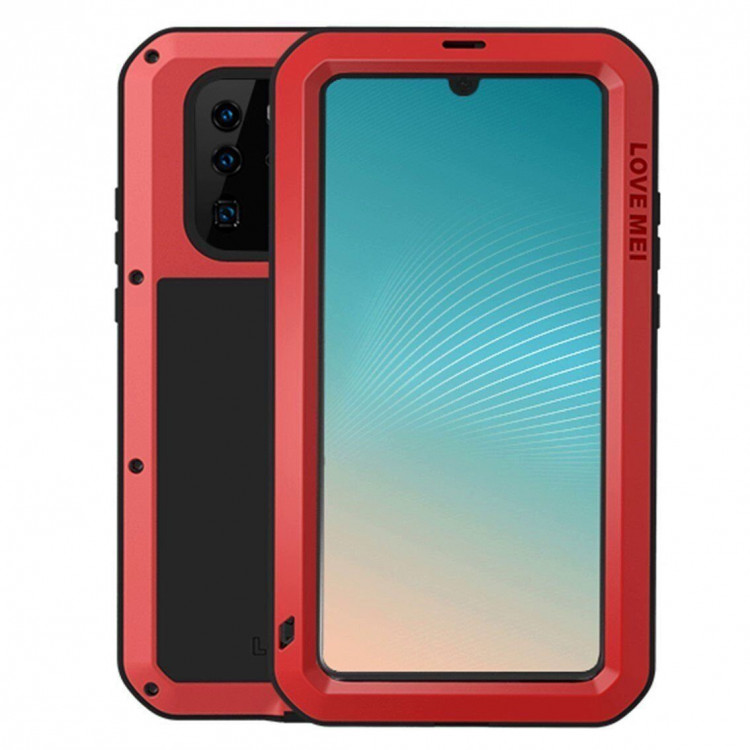 Гибридный чехол LOVE MEI для Huawei P30 Pro (красный)