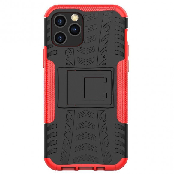 Чехол Hybrid Armor для iPhone 12 Pro Max (черный + красный)