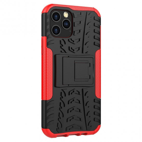 Чехол Hybrid Armor для iPhone 12 Pro Max (черный + красный)