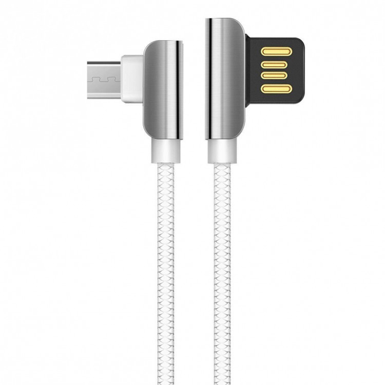 Угловой кабель micro-USB Hoco U42 Exquisite (белый)