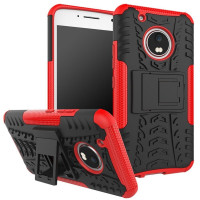 Чехол Hybrid Armor для Motorola Moto G5 Plus (черный + красный)