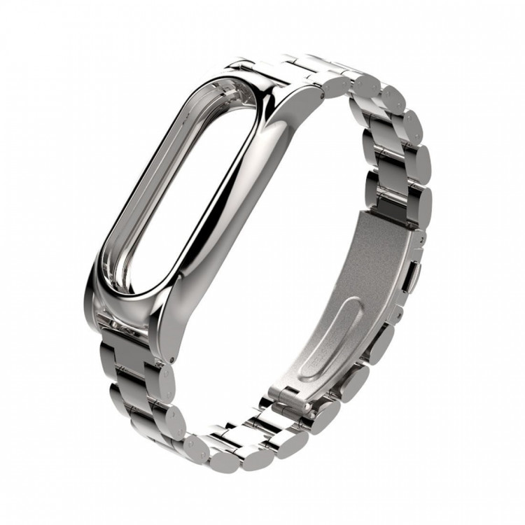 Стальной браслет для Xiaomi Mi Band 2 (серебряный)